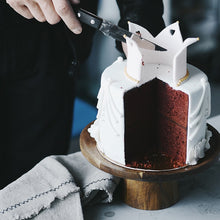 Load image into Gallery viewer, High stand wooden cake plate
