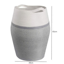 Load image into Gallery viewer, Large cotton rope laundry basket
