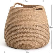 Load image into Gallery viewer, Large cotton rope laundry basket
