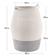 Load image into Gallery viewer, Large cotton rope laundry basket
