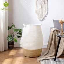 Load image into Gallery viewer, Large cotton rope laundry basket
